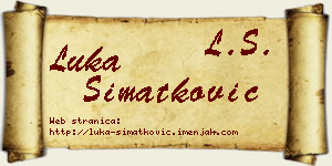 Luka Simatković vizit kartica
